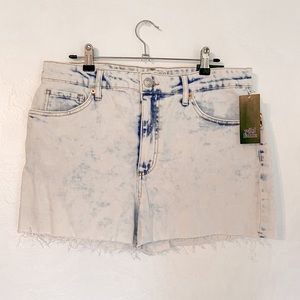 Wild Fable Acid Wash Mom Shorts Frayed Size 12